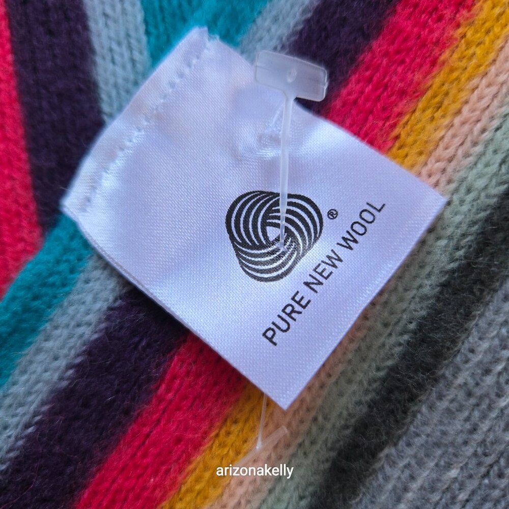 NWOT Paul Smith Knit Wool Striped Scarf - Picture 2 of 16